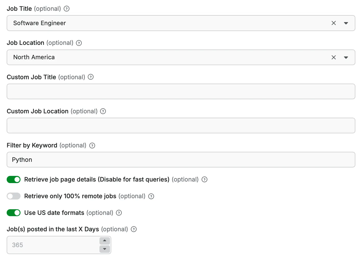 Scraper Sample Input