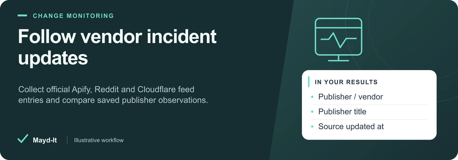 Follow vendor incident updates — illustrative workflow