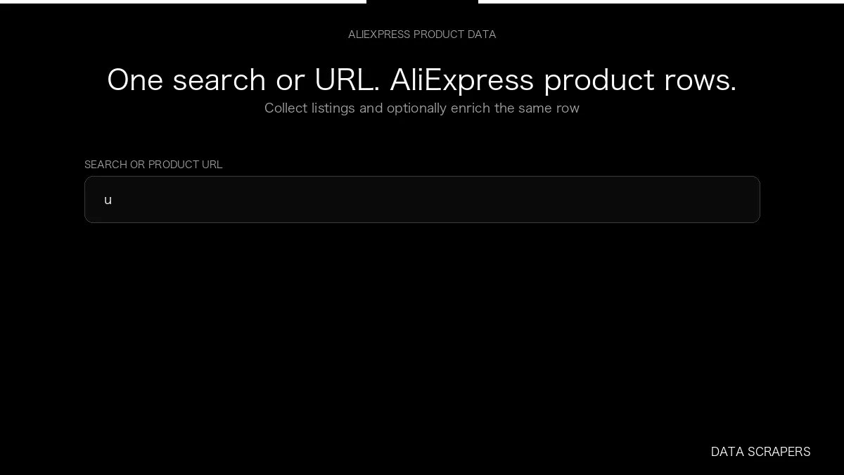 AliExpress Scraper — input to structured data