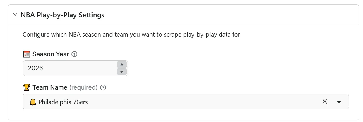 Apify Console Input UI