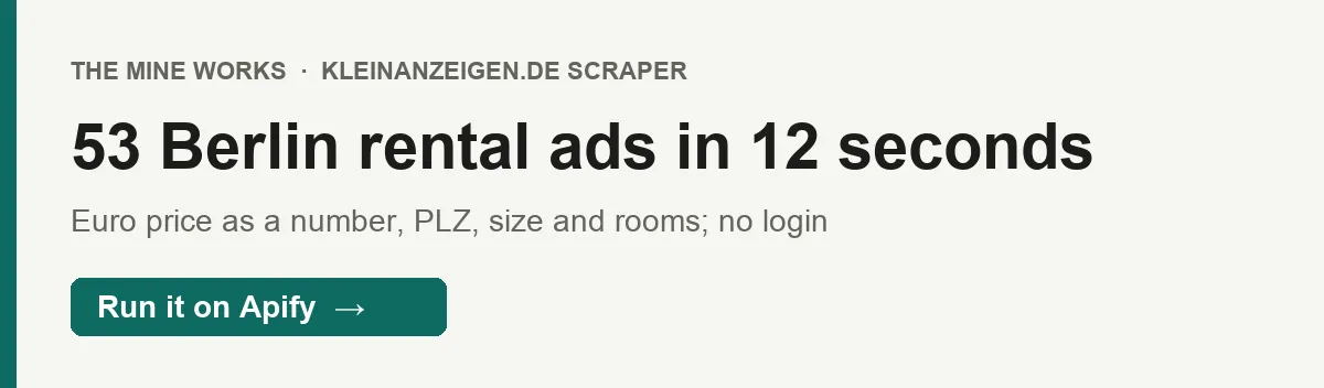 53 Berlin rental ads from Kleinanzeigen in 12 seconds