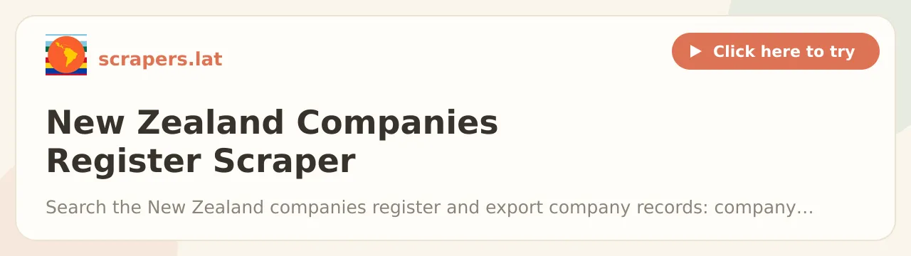 New Zealand Companies Register Scraper