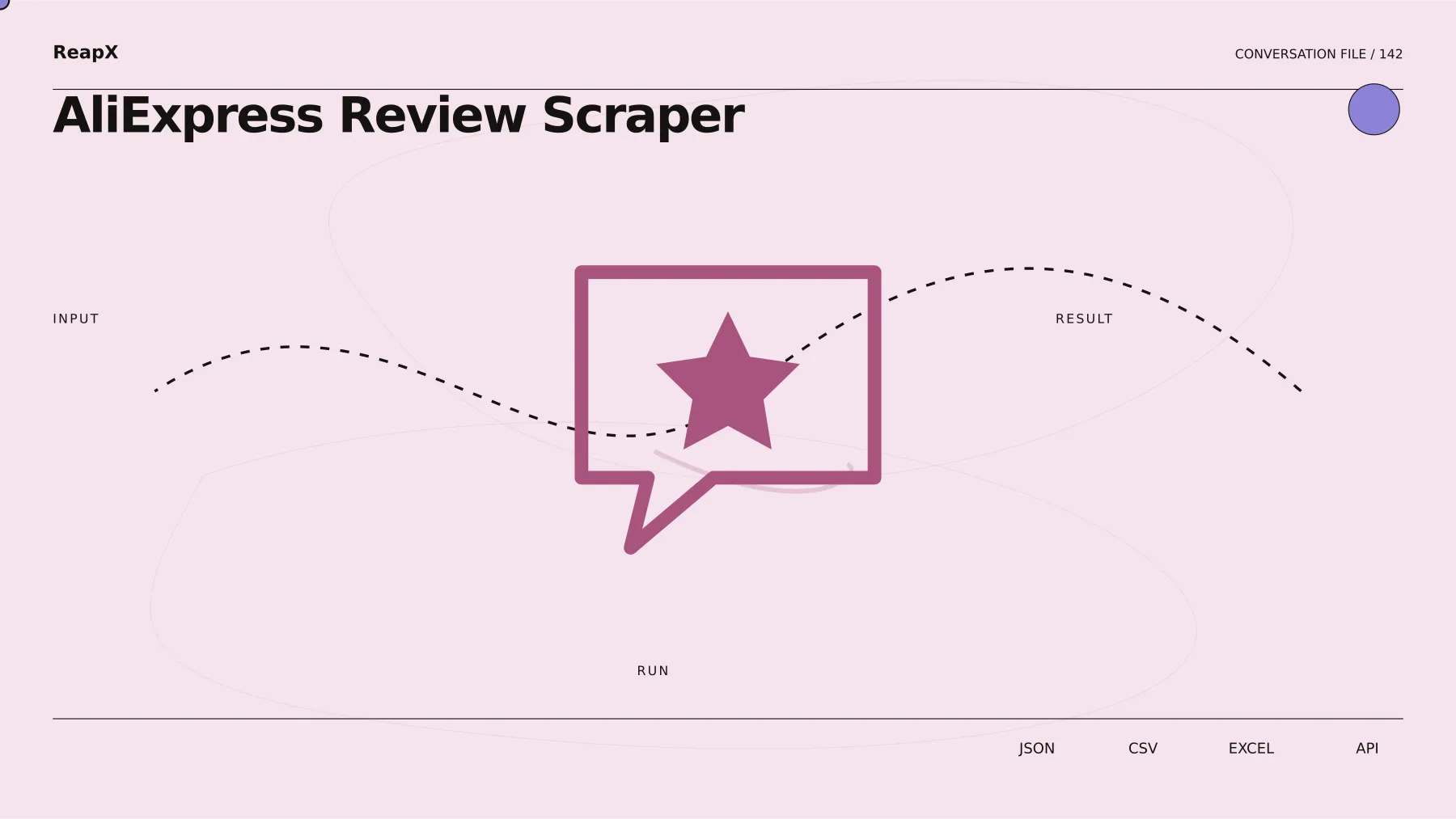 AliExpress Review Scraper input and result demonstration