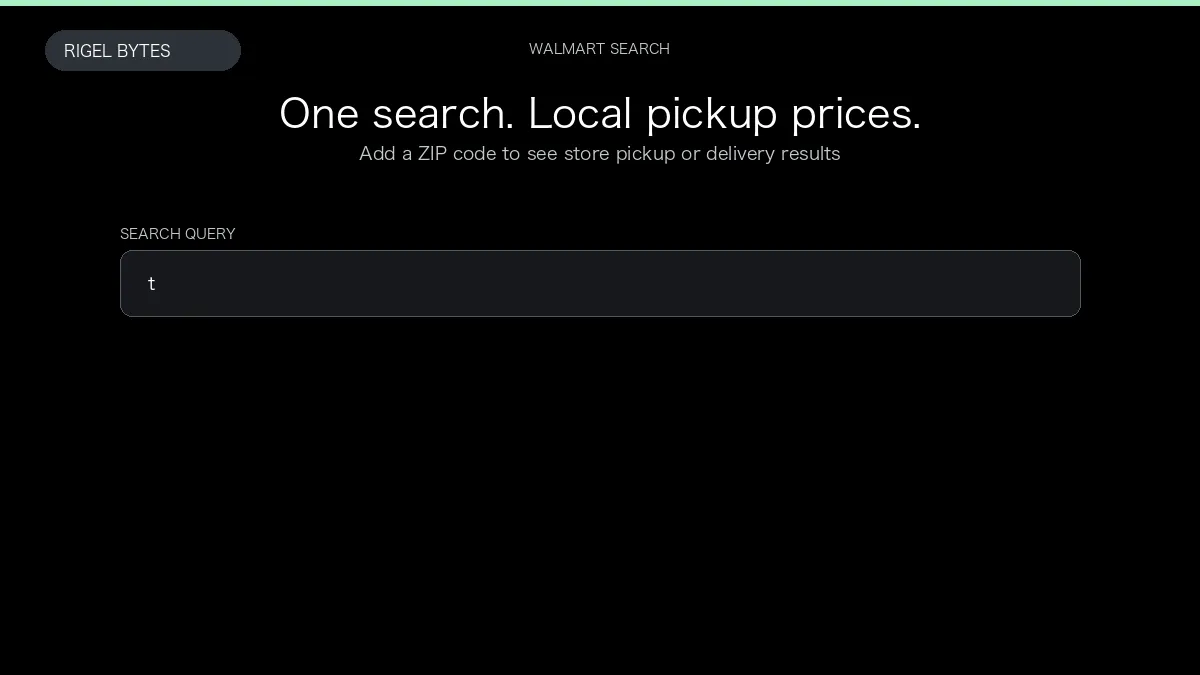 Walmart Scraper — input to structured data