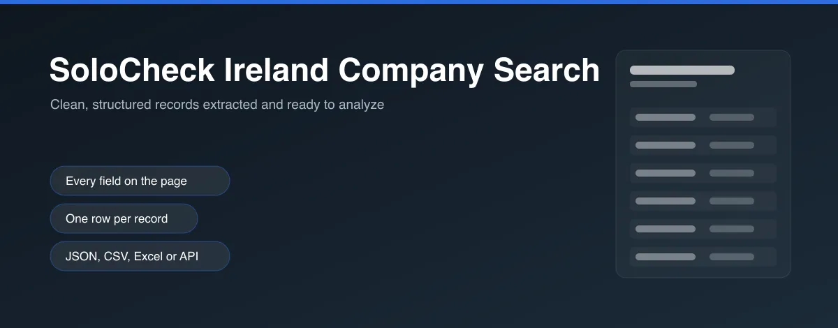 SoloCheck Ireland Company Search hero
