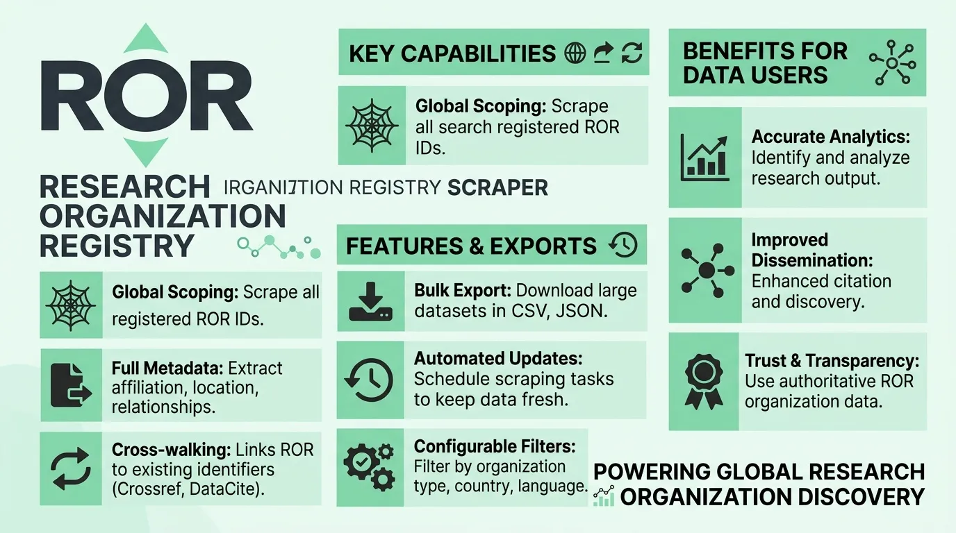 ROR Research Organizations Scraper