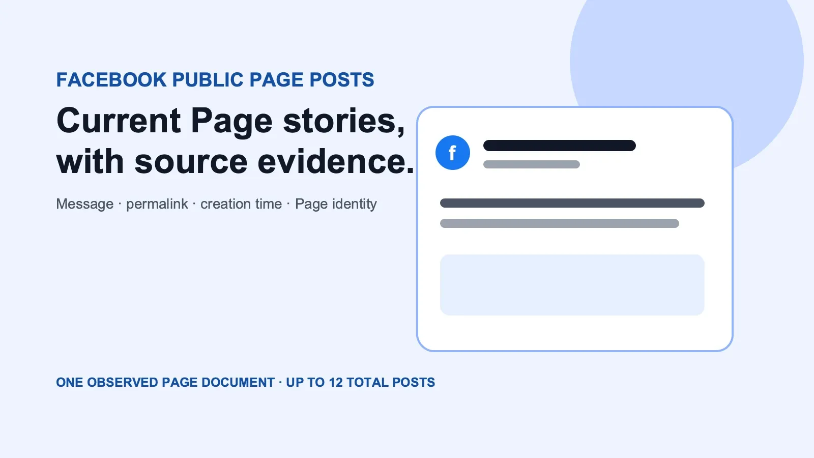 Facebook public Page posts