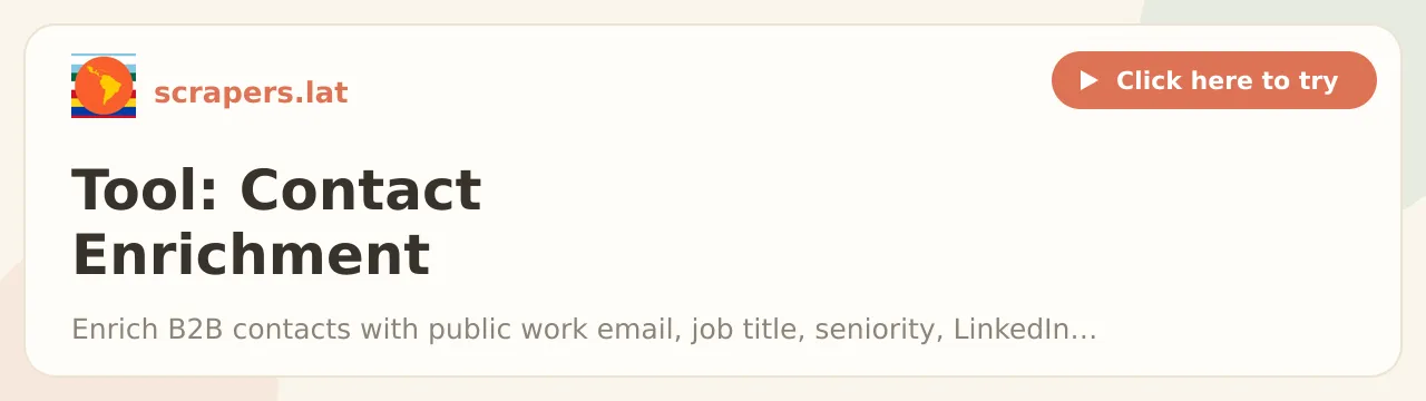 Tool: Contact Enrichment