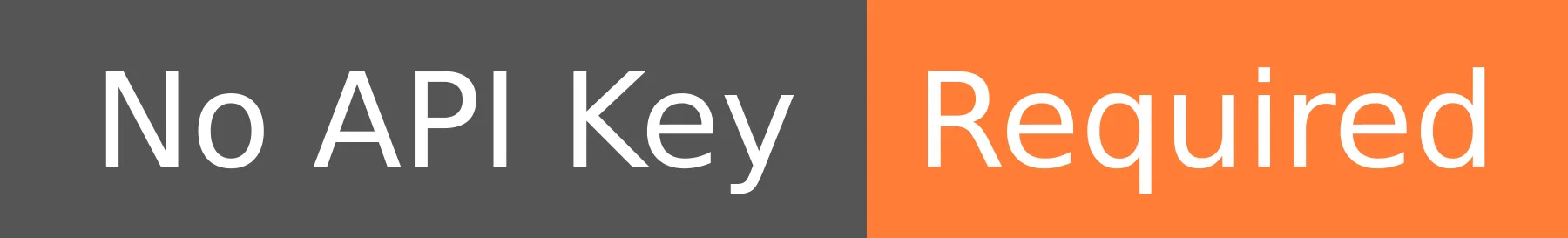 No API Key