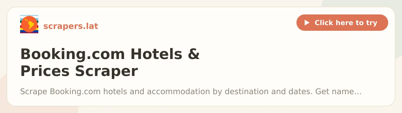 Booking.com Hotels & Prices Scraper