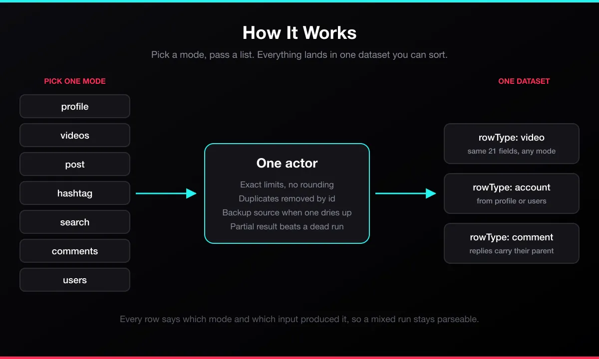 How the TikTok Scraper works