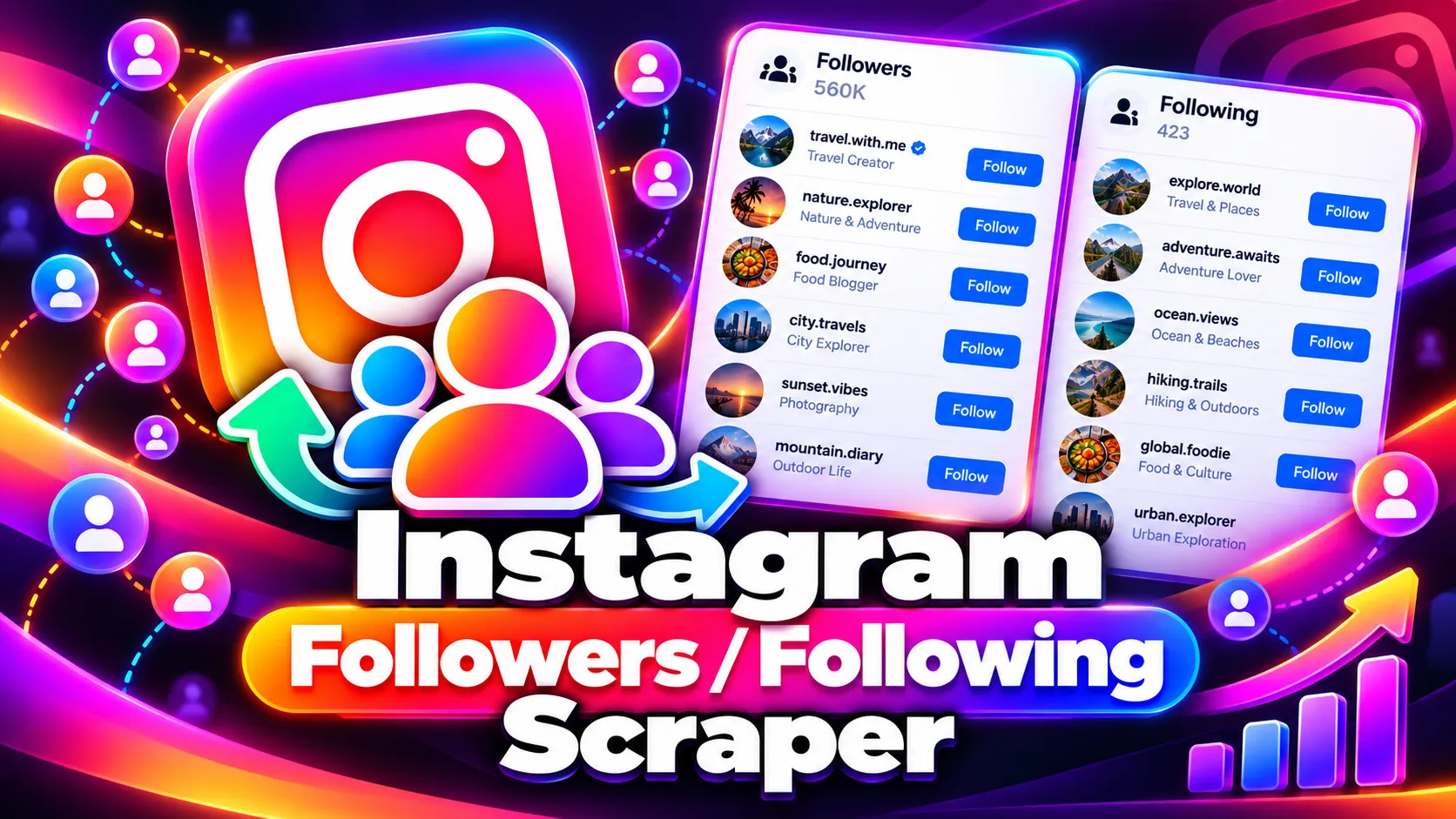 Instagram Followers / Following Scraper