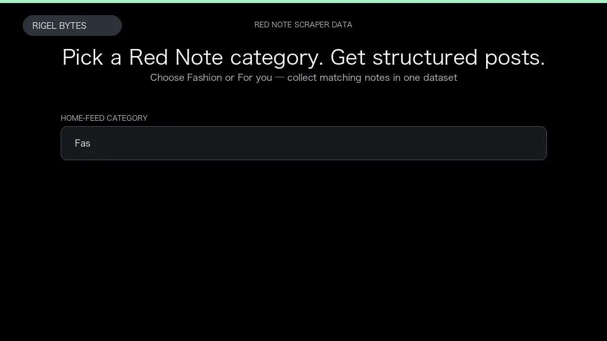Red Note Scraper — input to structured data