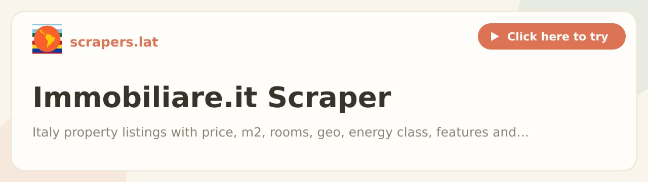 Immobiliare.it Scraper (Italy Real Estate Listings)