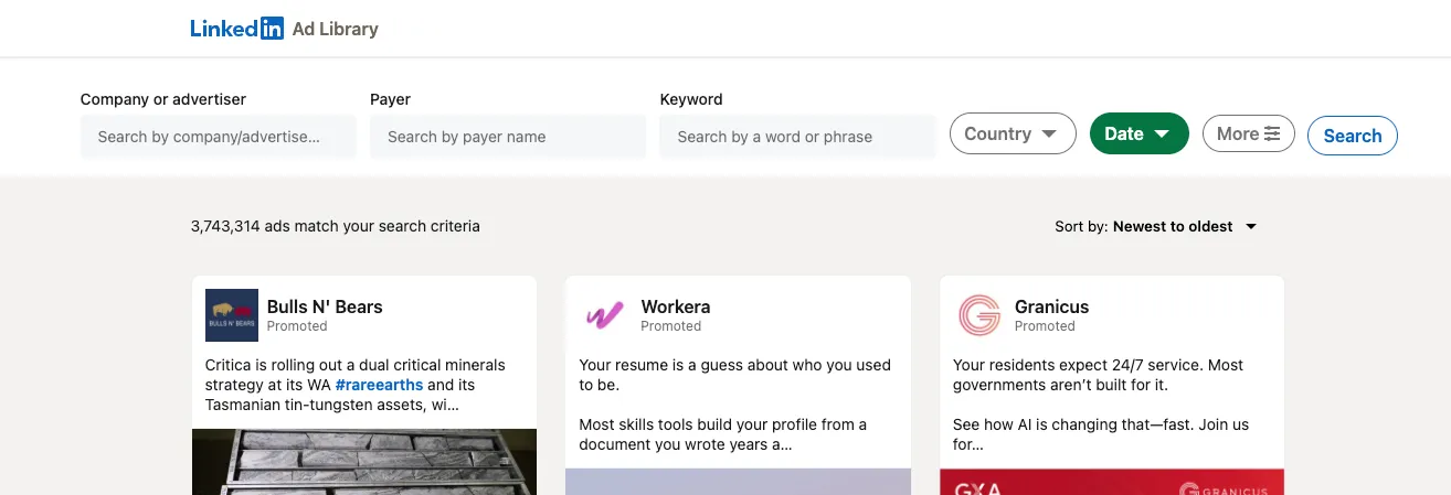 LinkedIn Ads Scraper