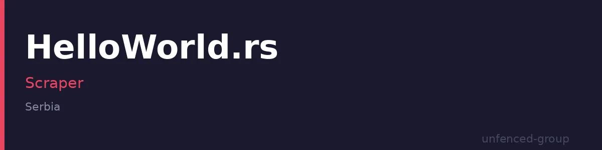 Helloworld.rs Scraper