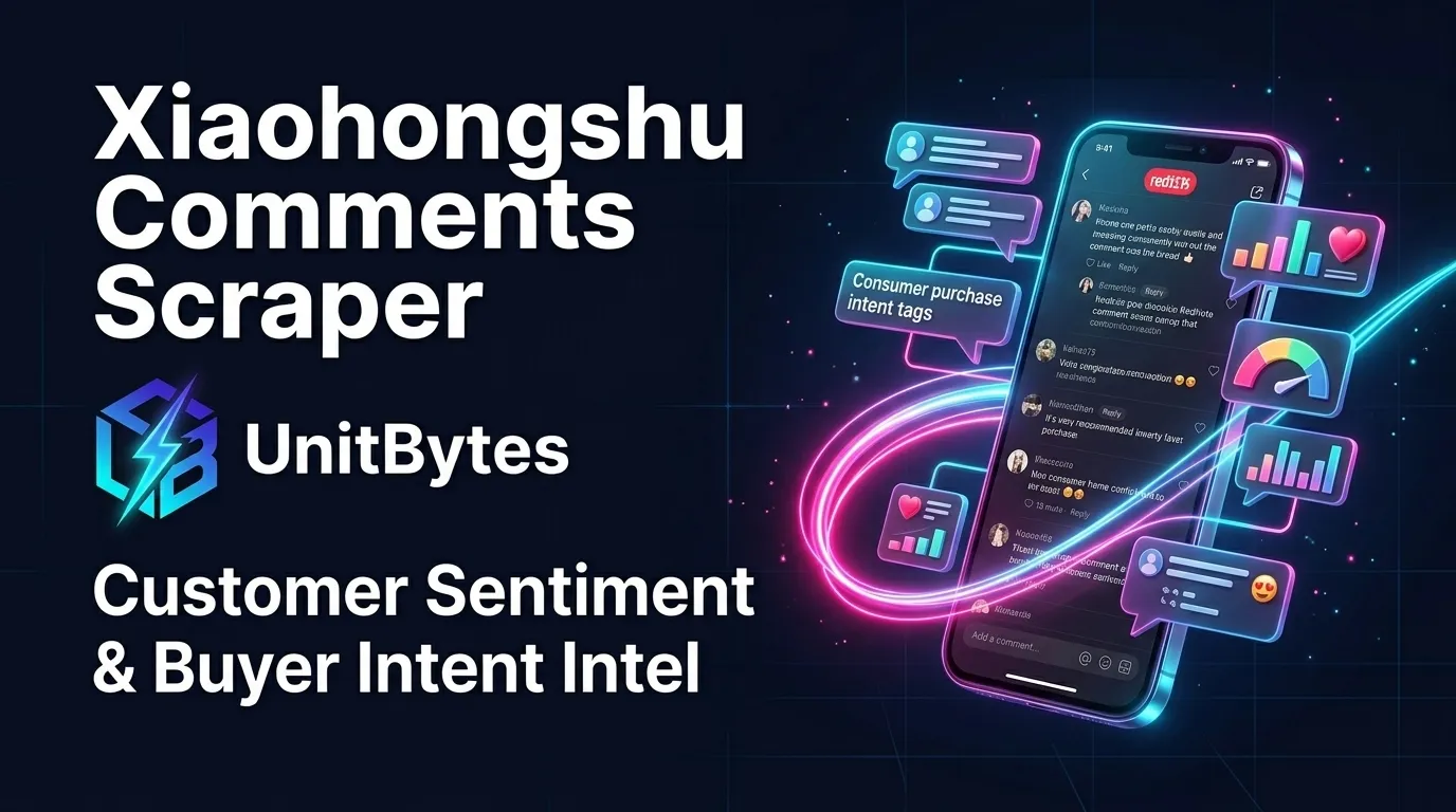 Xiaohongshu Comments & Replies Scraper by UnitBytes
