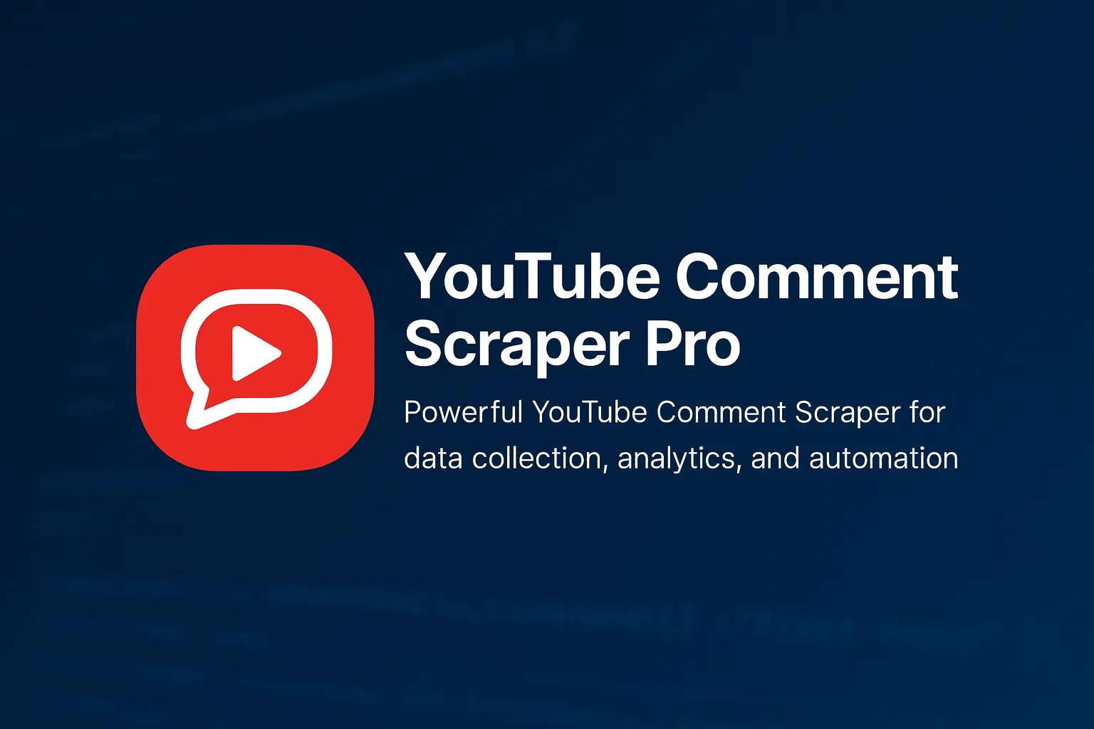 YouTube Comment Scraper Pro
