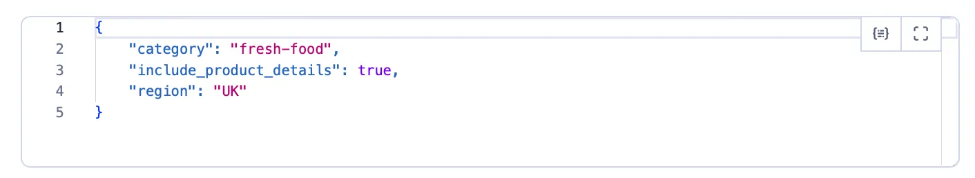 Tescp Scraper JSON Input