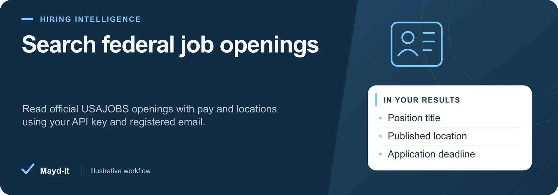 Search federal job openings — illustrative workflow