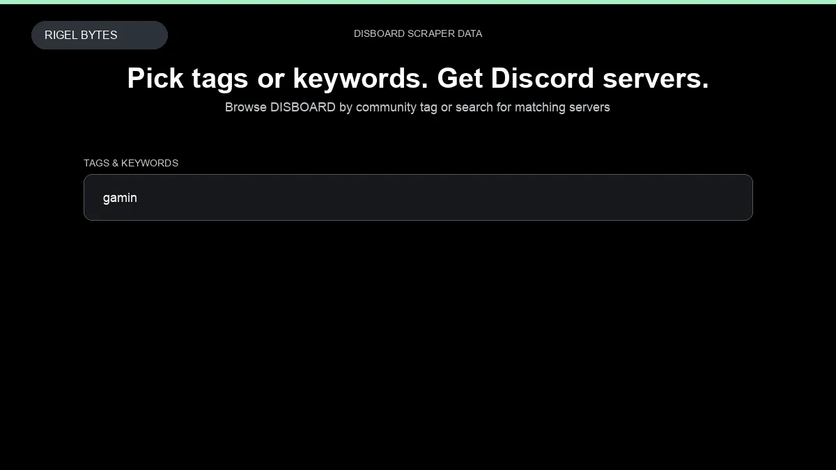 Disboard Scraper — input to structured data