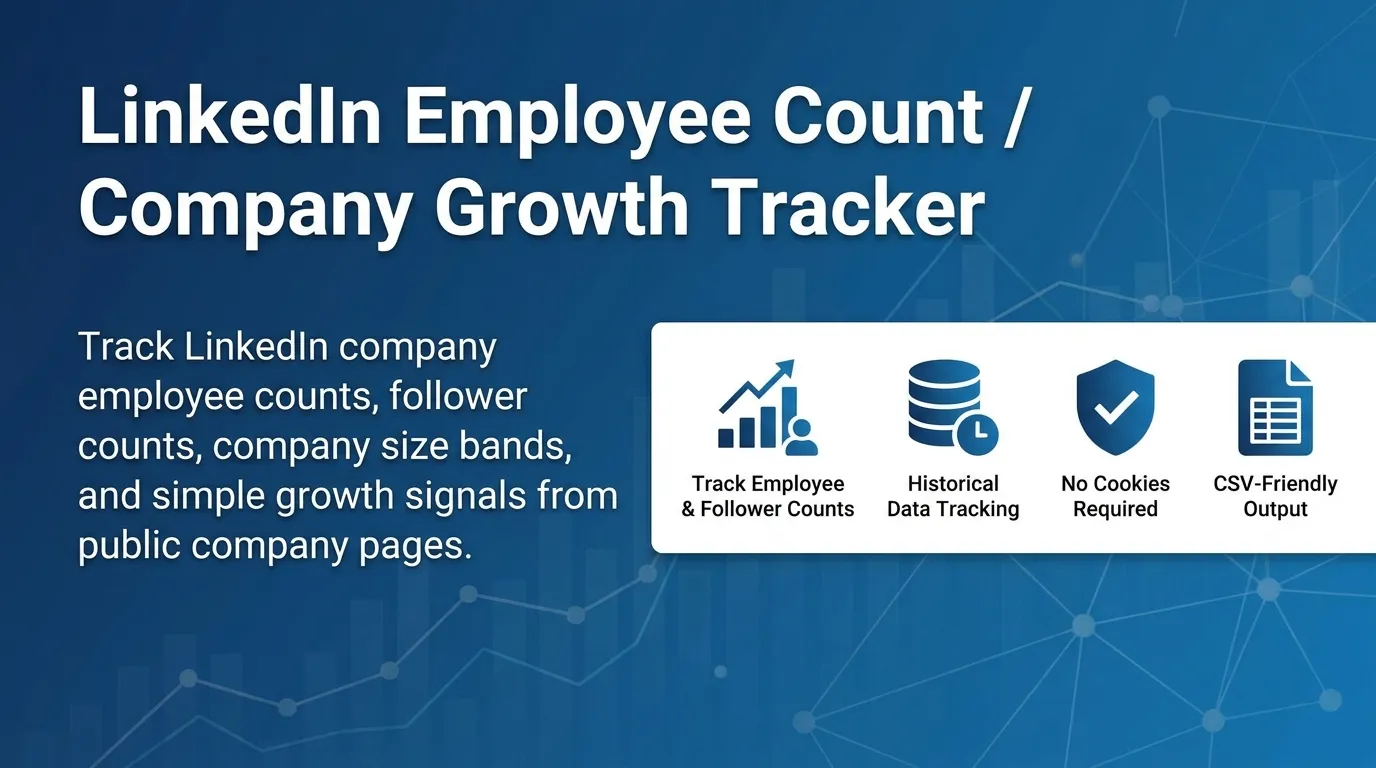 LinkedIn Employee Count / Company Growth Tracker