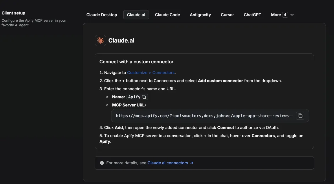 Install in Claude website