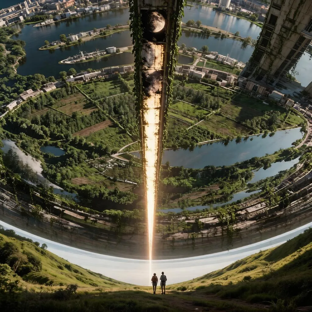 Sci-fi habitat aged into overgrown ruins — Hunyuan Image 3 image to image