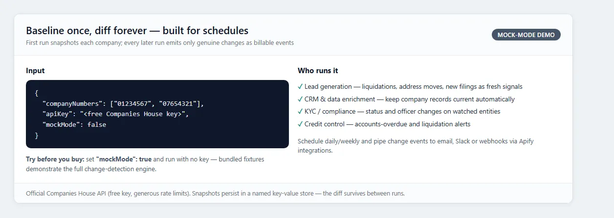 Baseline-then-diff design — built for schedules