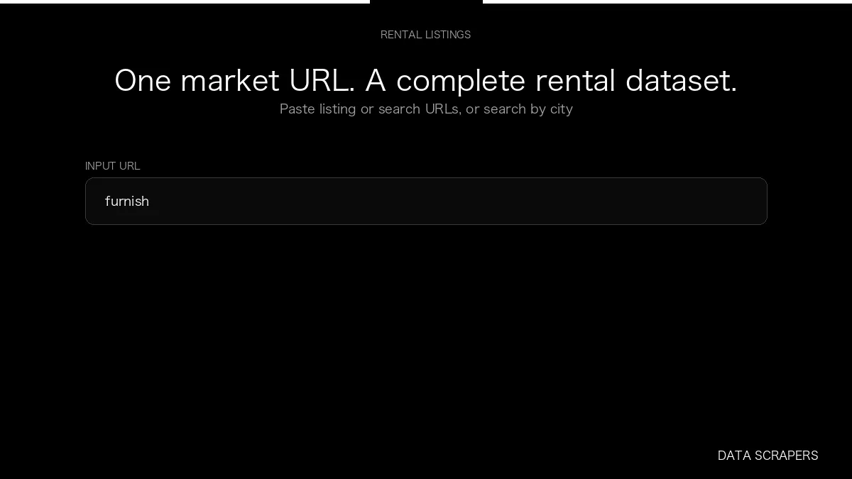 Furnished Finder Scraper — input to structured data
