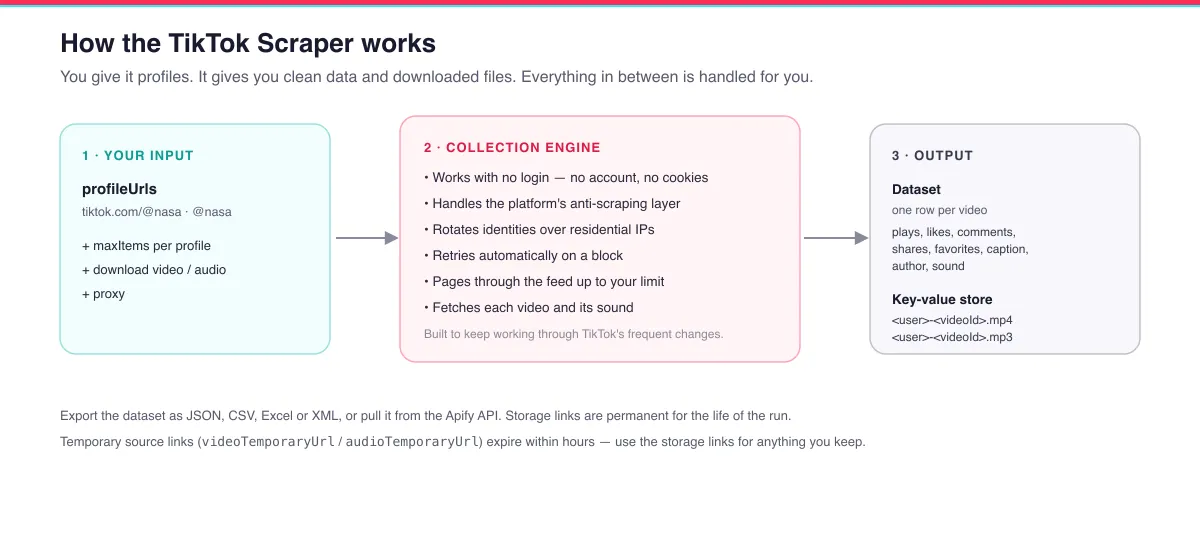 How the TikTok Scraper works