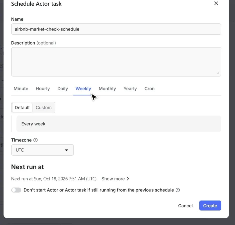 Schedule the same town every week