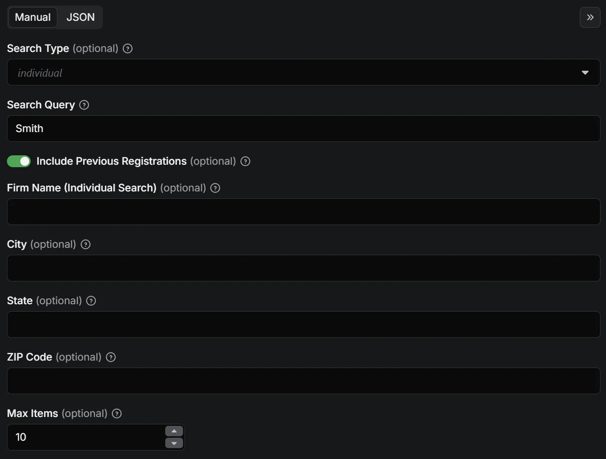 Input Configuration
