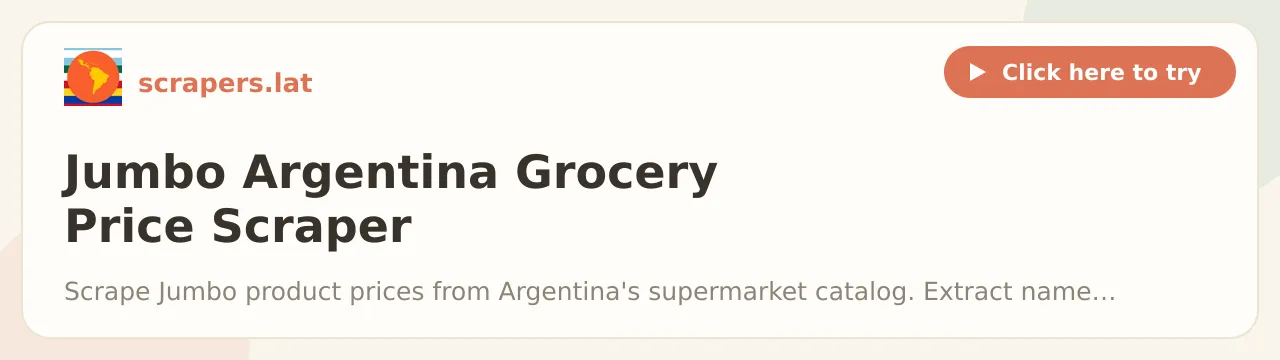 Jumbo Argentina Grocery Price Scraper