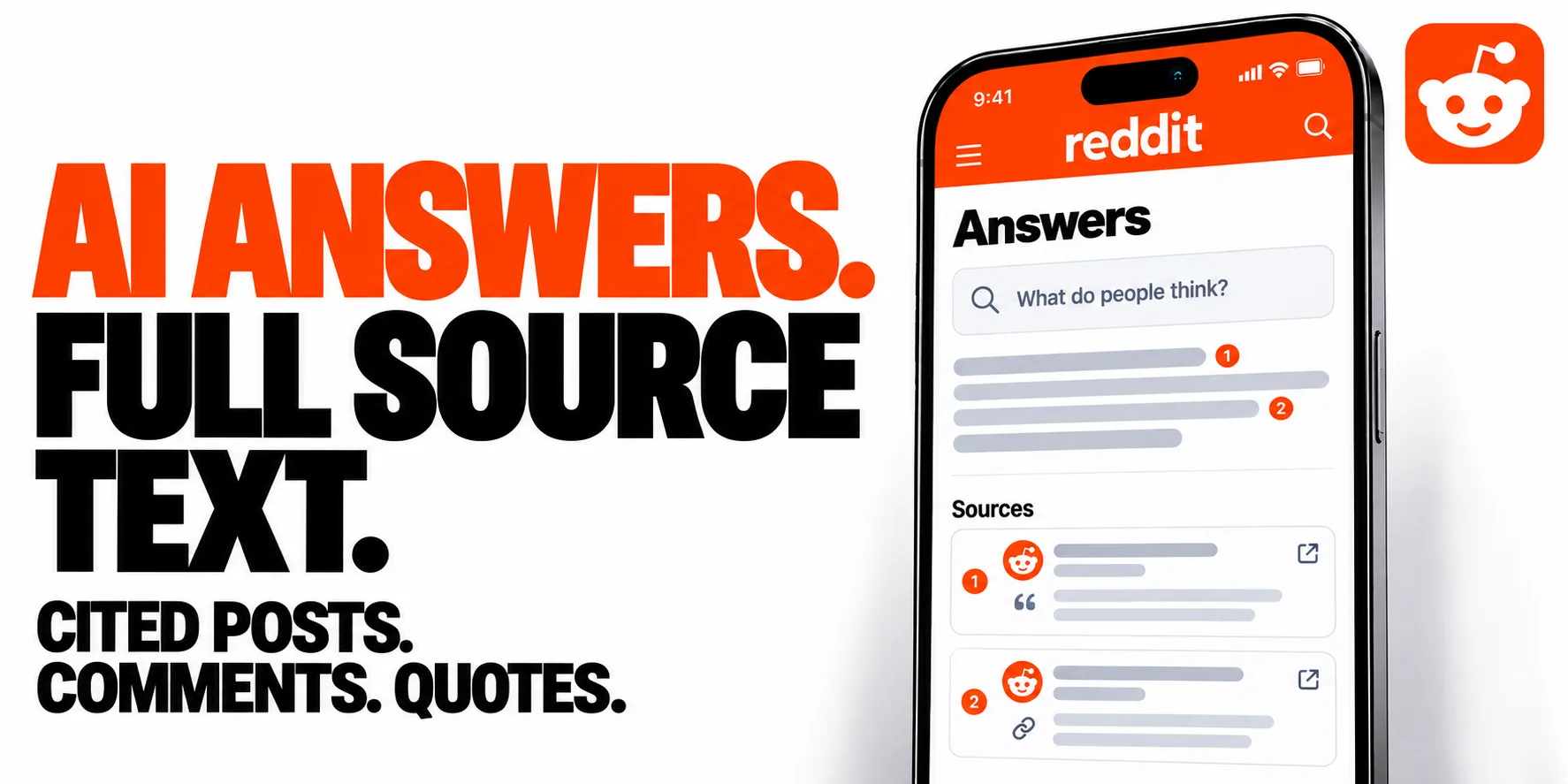 AI ANSWERS. FULL SOURCE TEXT. CITED POSTS. COMMENTS. QUOTES.
