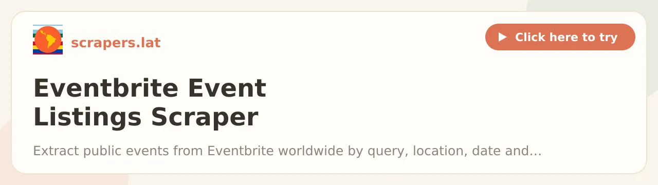 Eventbrite Event Listings Scraper