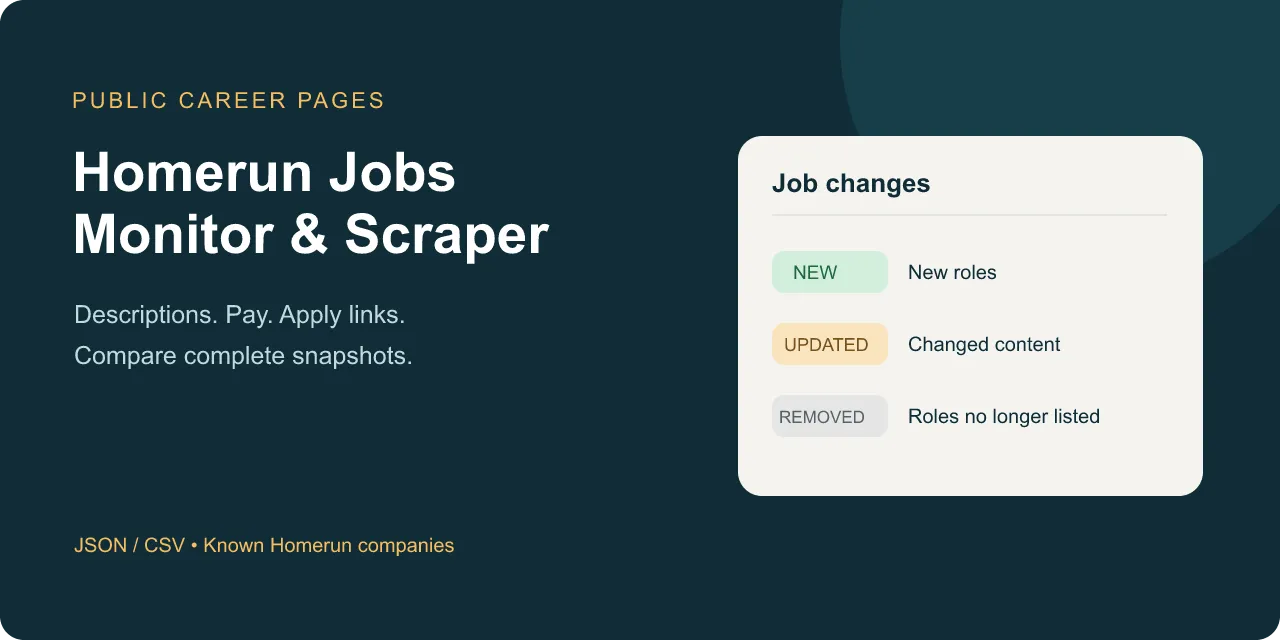 Public career pages to full job snapshots