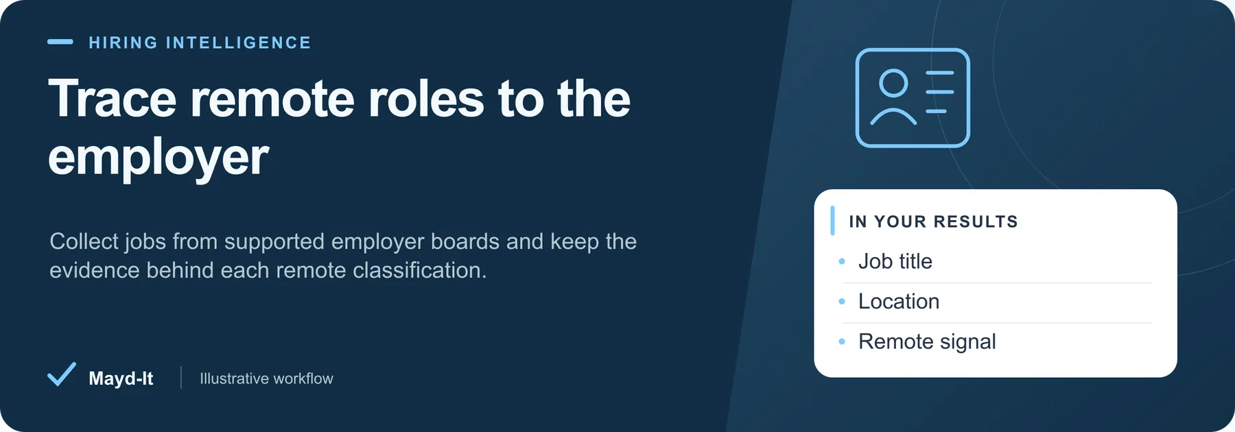 Trace remote roles to the employer — illustrative workflow