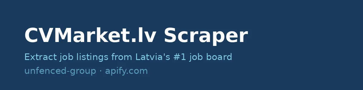 CVMarket.lv Scraper