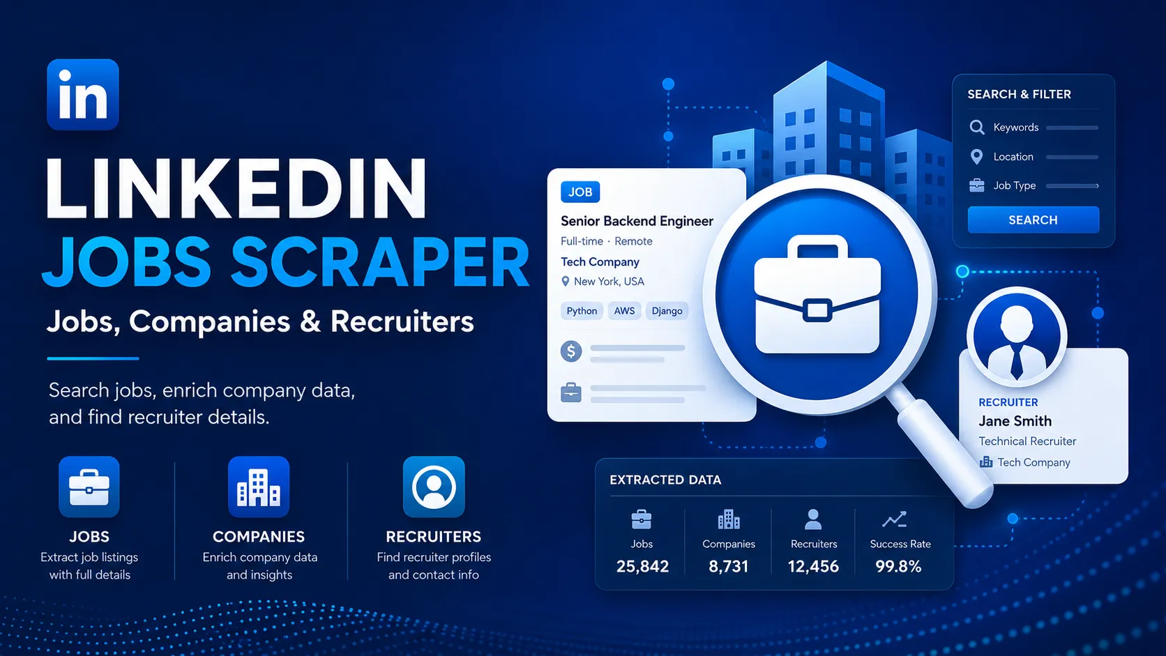 LinkedIn Jobs Scraper – Jobs, Companies & Recruiters