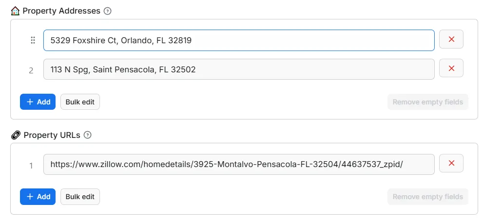Single Input Interface - just paste your addresses or URLs