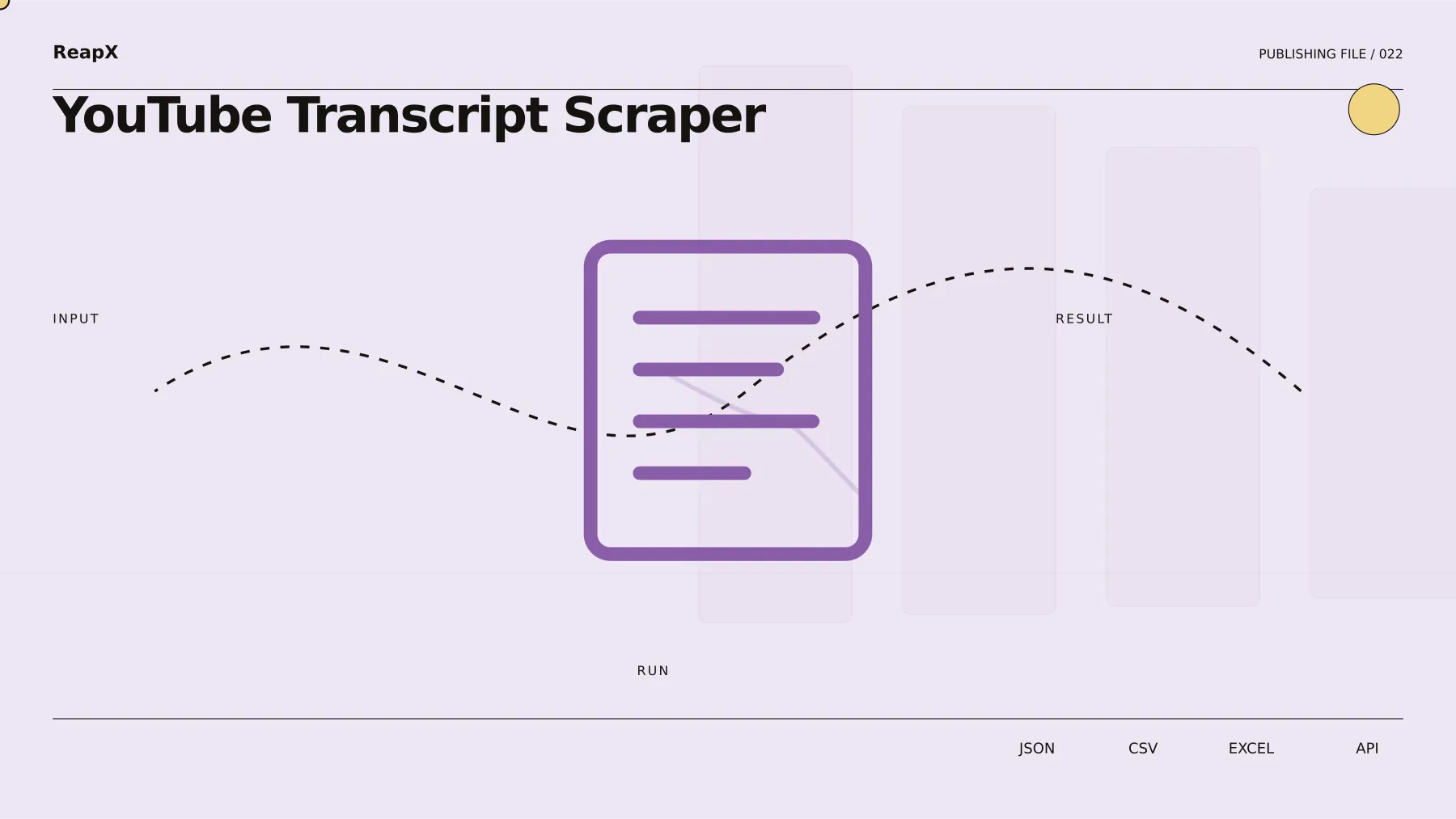 YouTube Transcript Scraper input and result demonstration