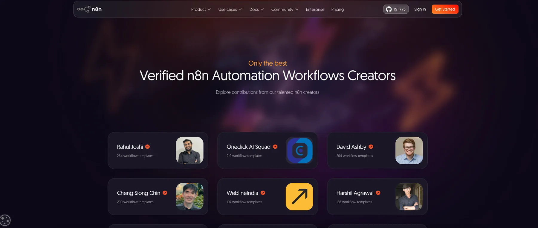 n8n Creators Scraper