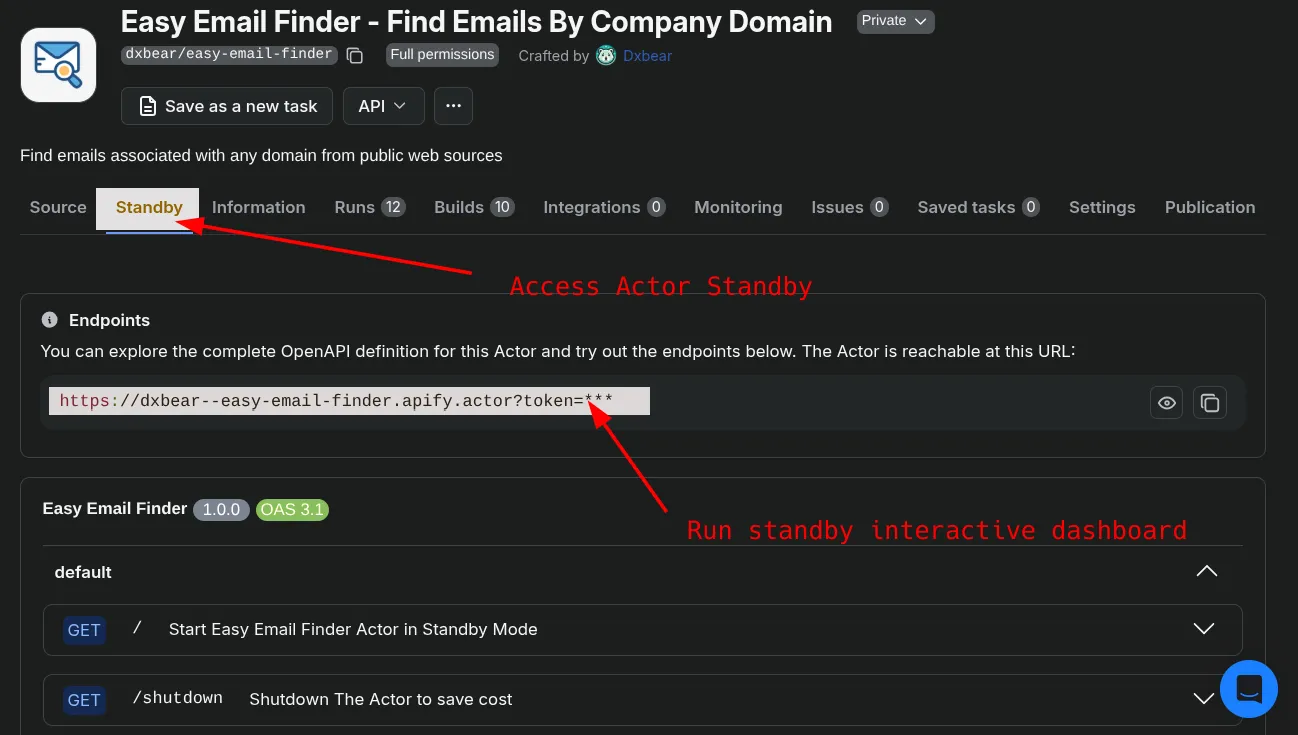 Easy Email Finder Apify Actor Standby