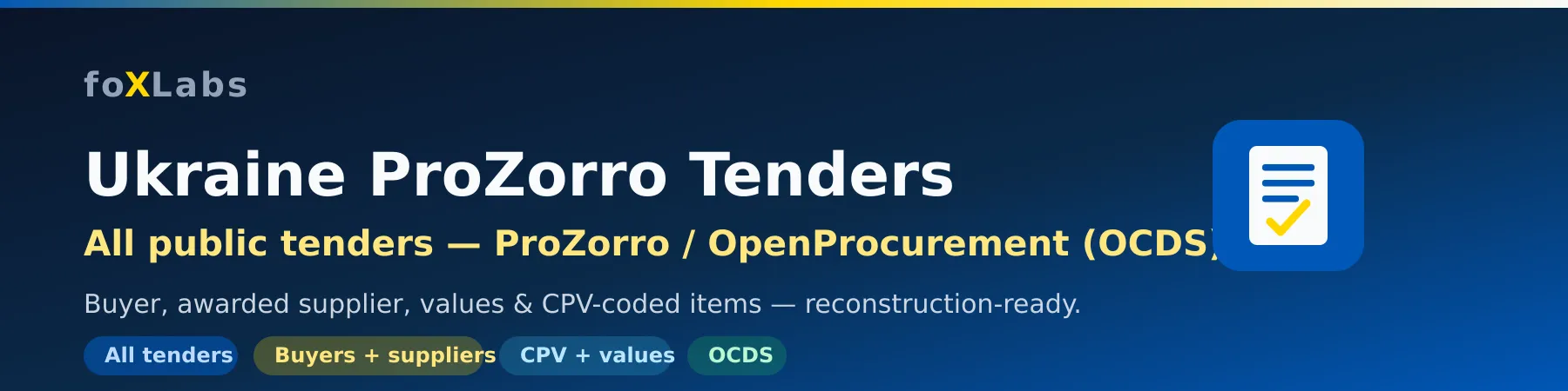 Ukraine ProZorro Tenders