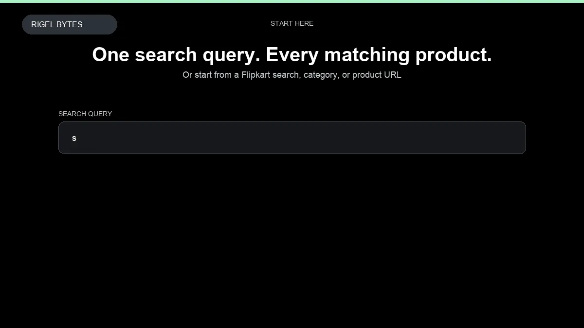Flipkart Product Scraper — input to structured data