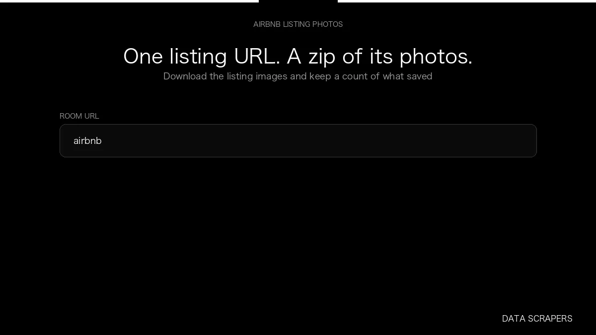 Airbnb Image Downloader — input to structured data