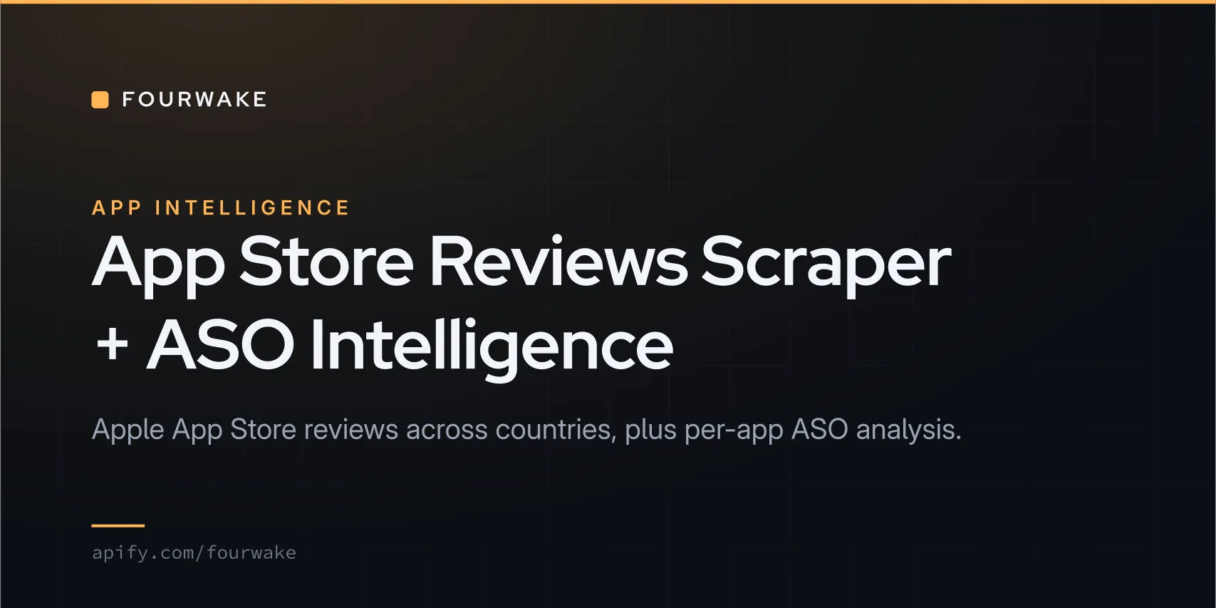 App Store Reviews Scraper + ASO Intelligence