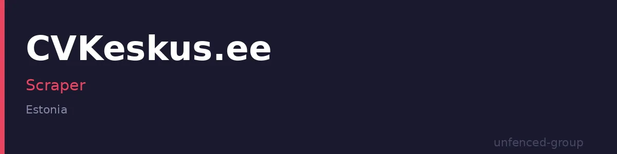 CVKeskus.ee Scraper