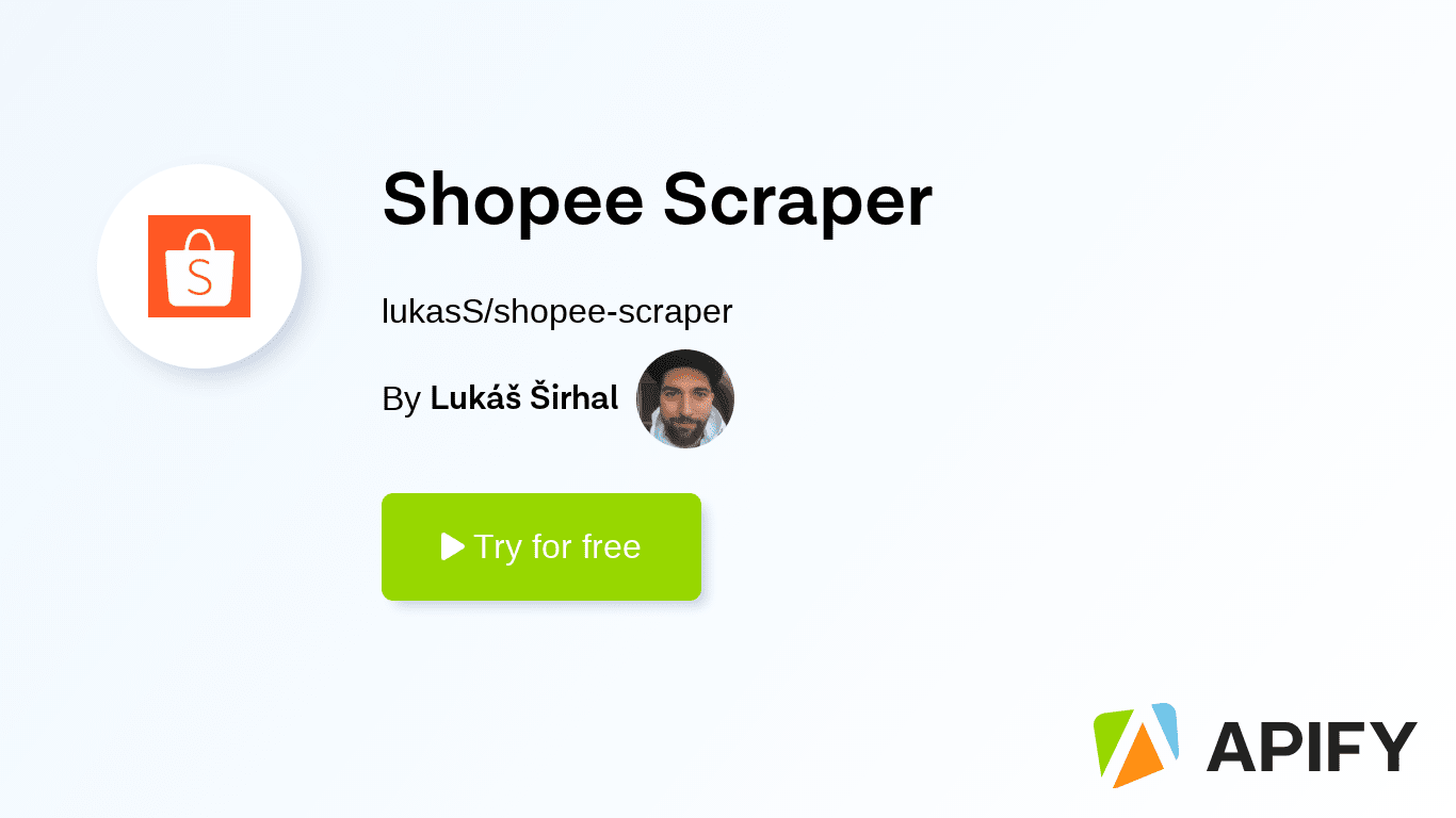 Shopee Scraper · Apify